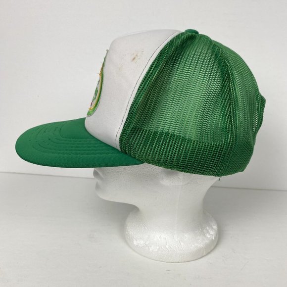 Vintage Carlsberg Beer Patch Snapback Hat Trucker Cap Mens Green Mesh - Picture 5 of 14